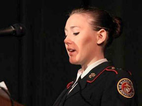 Alexis Armstrong, 16, North High, gives remarks; 8 Nov 2012